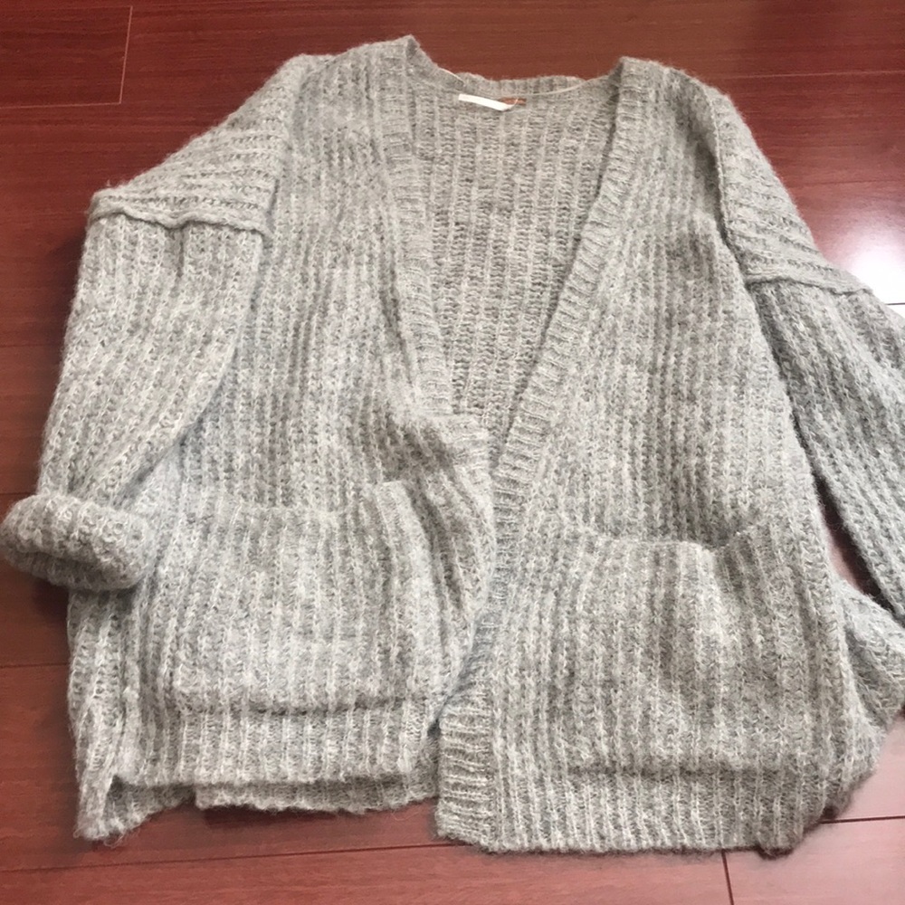 Cozy Grey Free People Cardigan